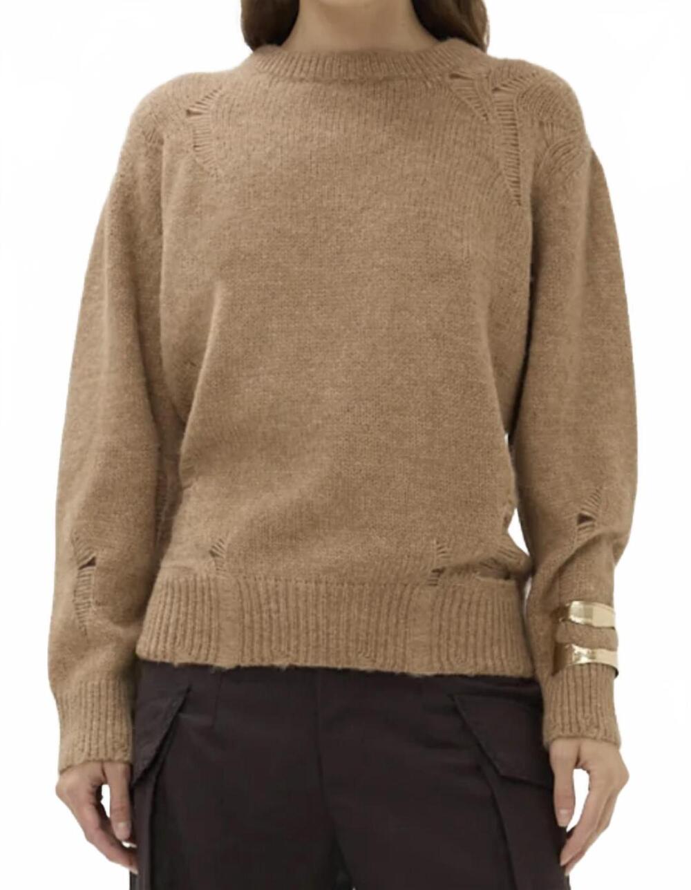 NEW MARIA CHER yorke kya sweater in camel